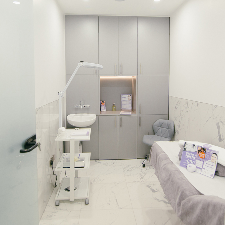 Treatment room in beauty clinic
